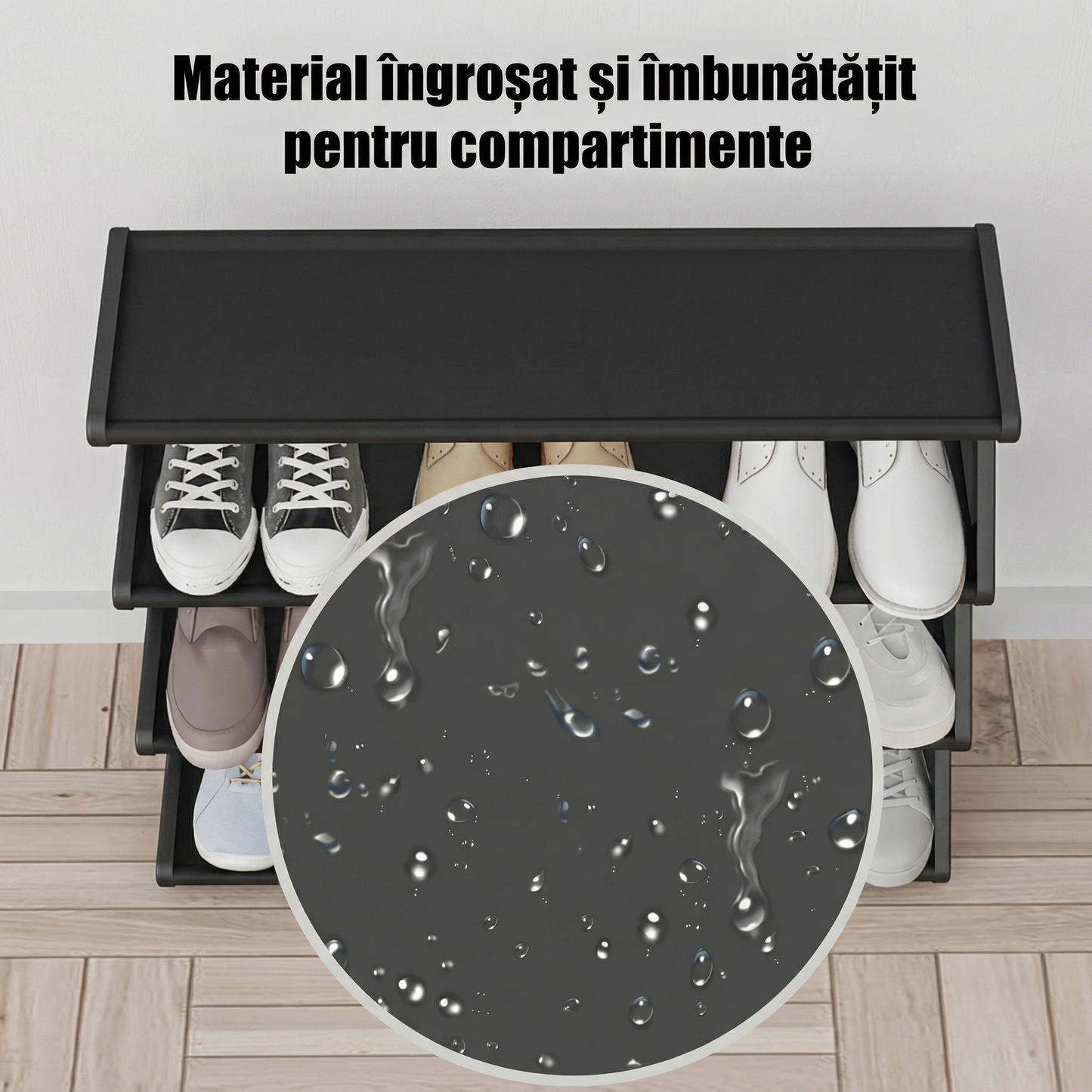 Organizator pentru Pantofi cu 4 Niveluri din Inox