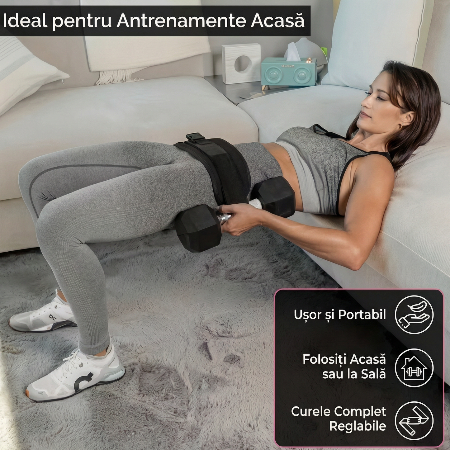 Centură Reglabilă pentru Antrenament cu Greutăți pentru Forță și Tonifiere