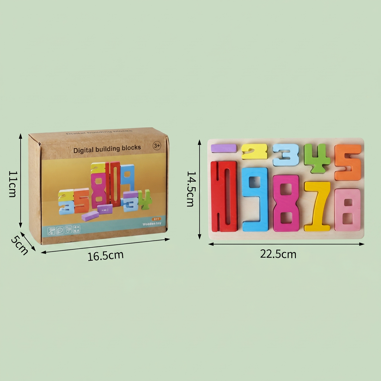 Blocuri Numerice din Lemn Montessori