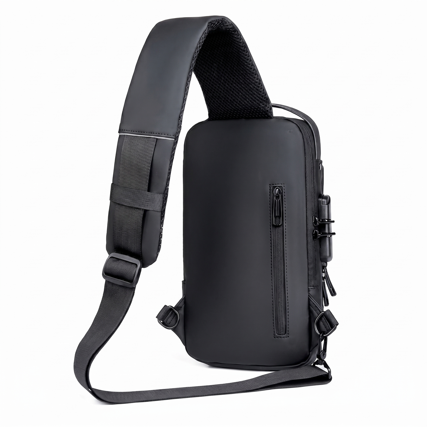 Geantă Crossbody pentru Bărbați cu USB și Protecție Antifurt