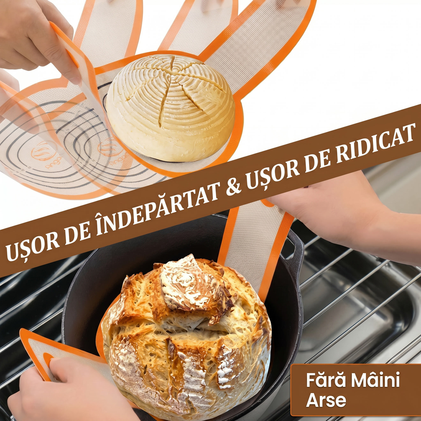 Set Coșuri de Fermentare pentru Pâine cu Accesorii de Coacere (17 Piese)