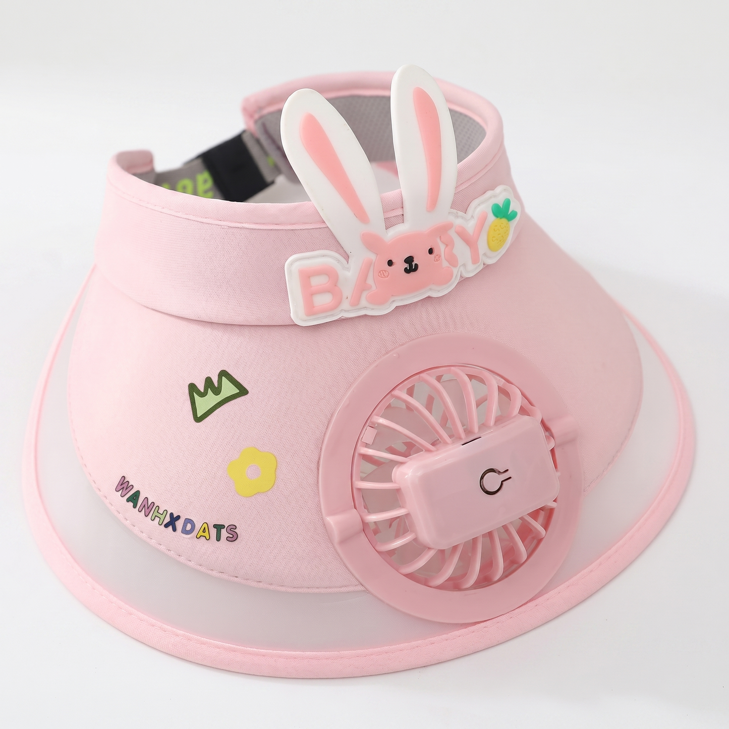 Șapcă pentru Copii cu Ventilator Integrat Tip Iepuraș și Protecție UV