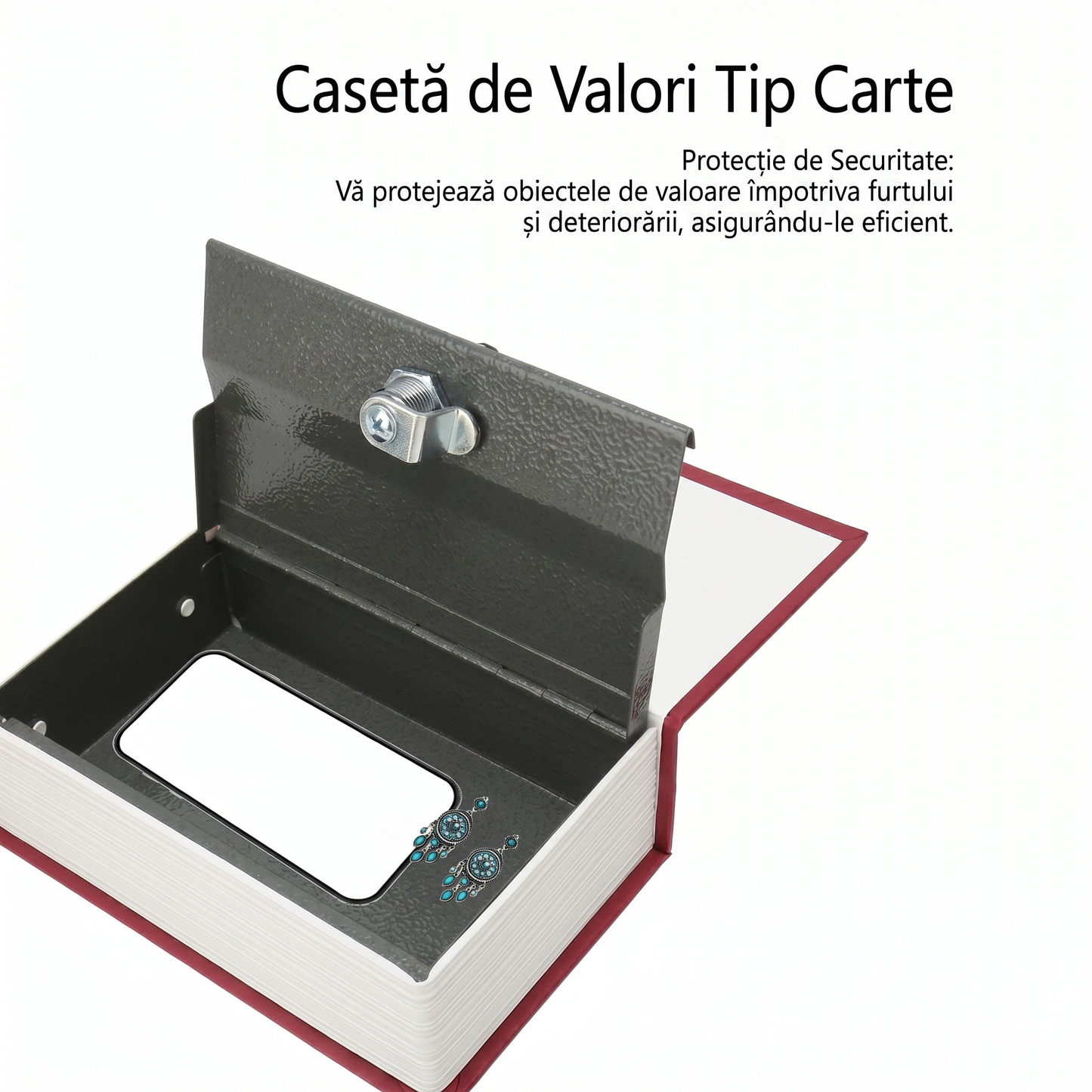 Casetă de Valori în Formă de Carte