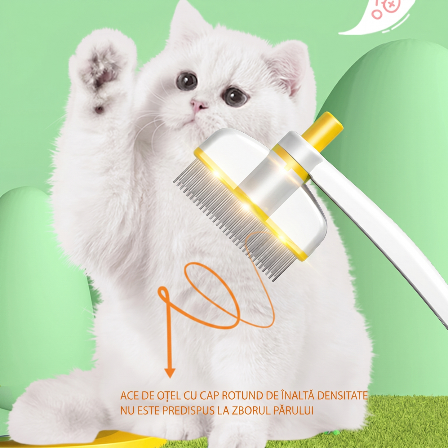 Perie pentru Animale cu Funcție de Îndepărtare a Părului