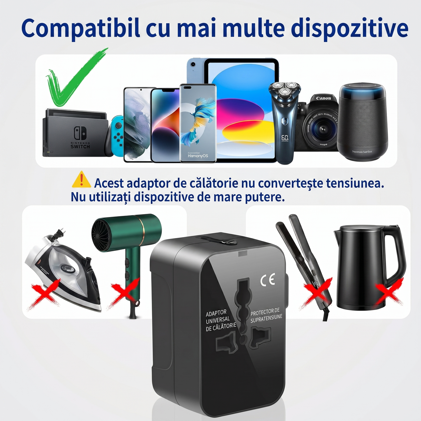 Triplu Ștecher Rotativ 180°