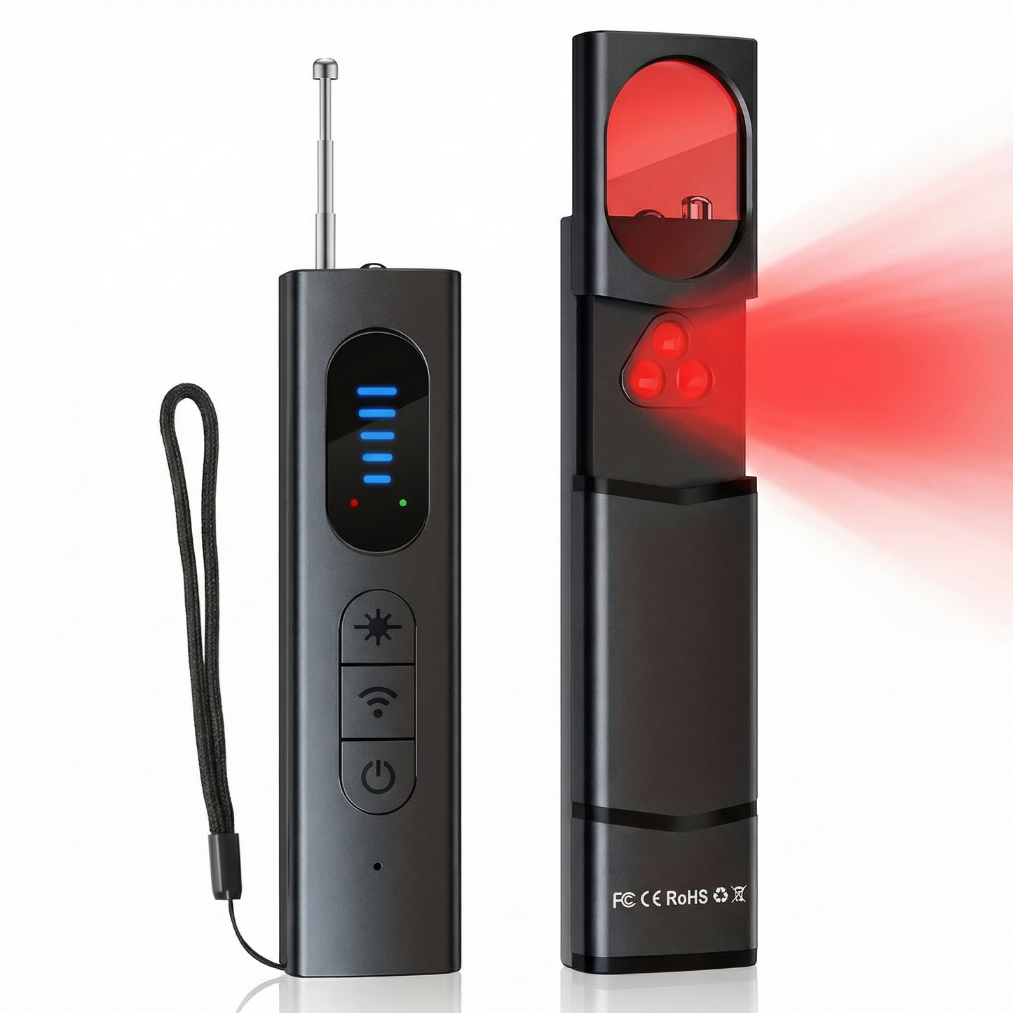Detector Portabil de Dispozitive, Trackere GPS și Dispozitive de Ascultare Wireless cu 25 de Niveluri