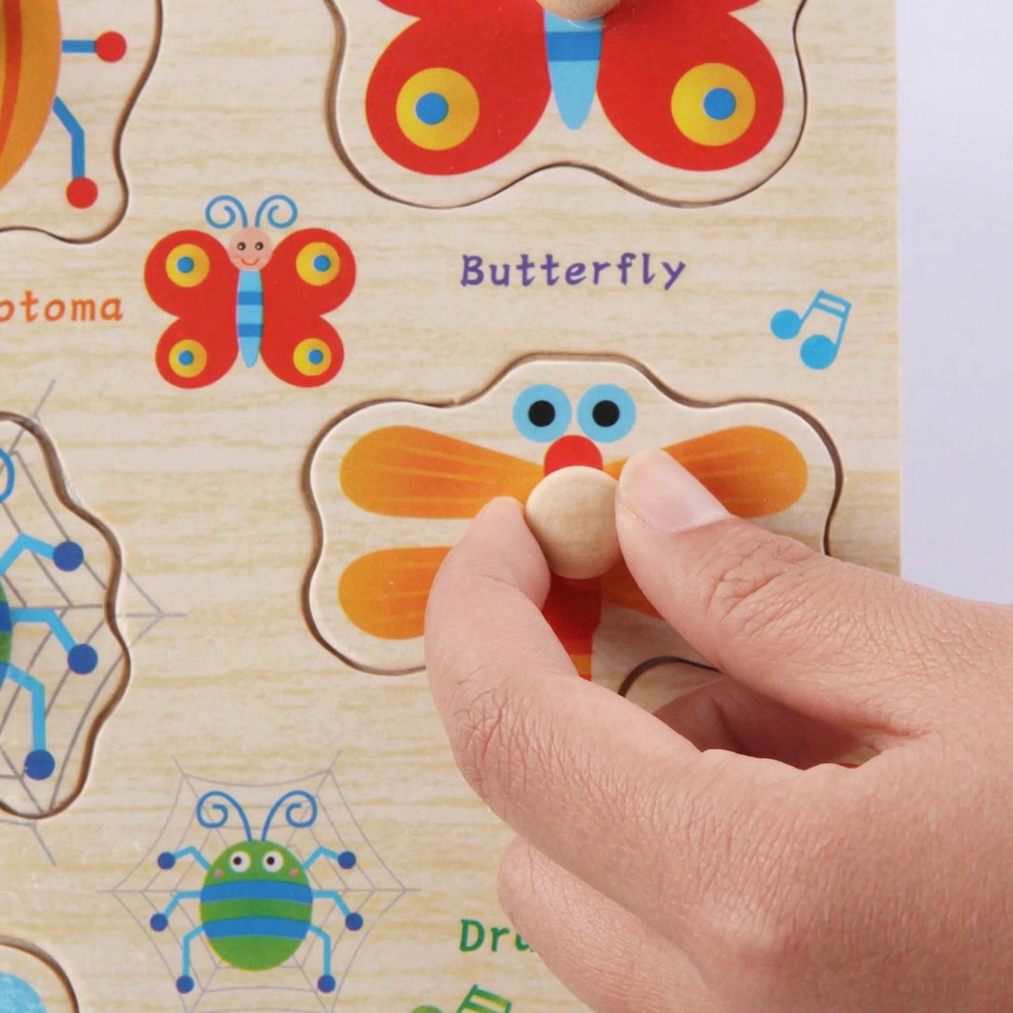 Puzzle din Lemn Educational pentru Copii cu Fructe