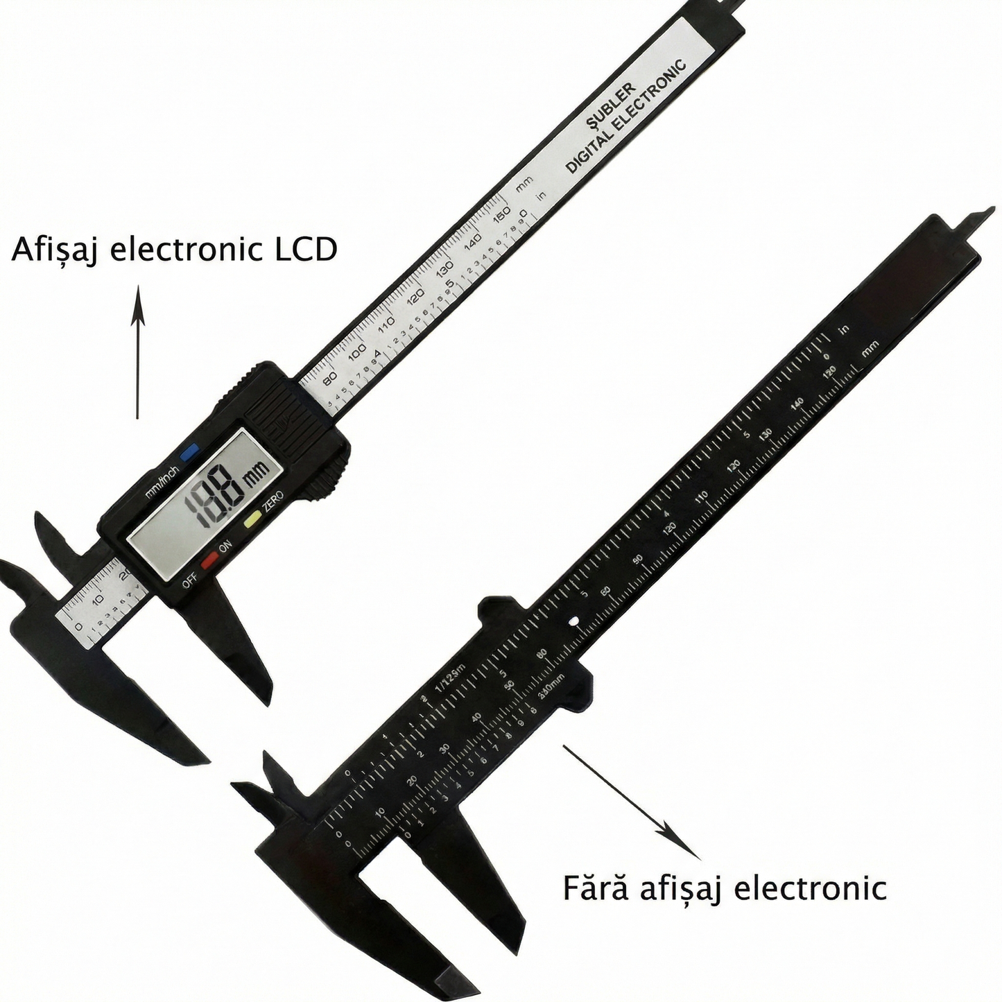 Șubler Electronic Digital, Cadran din Fibră de Carbon