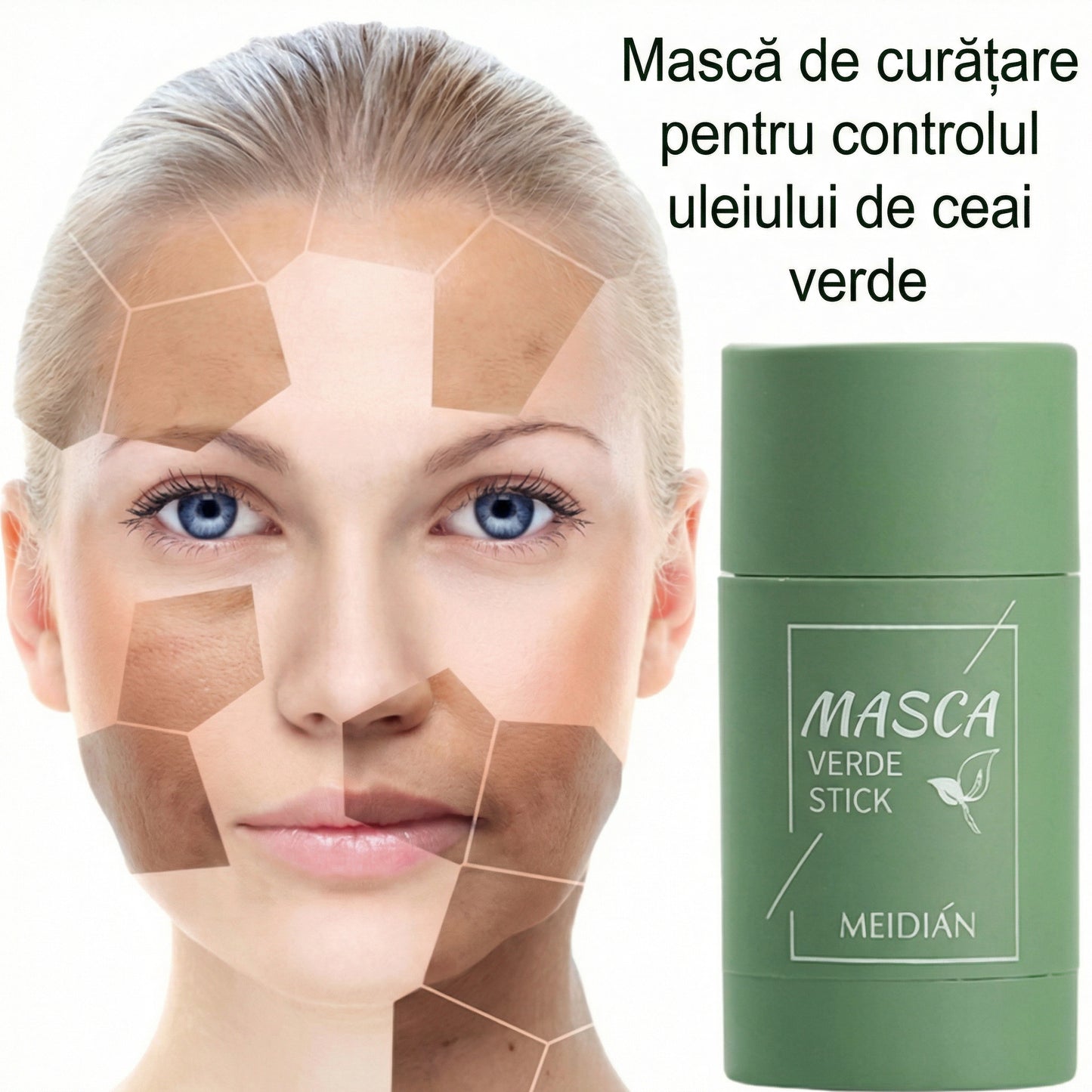 Mască de Curățare Profundă a Porilor cu Ceai Verde