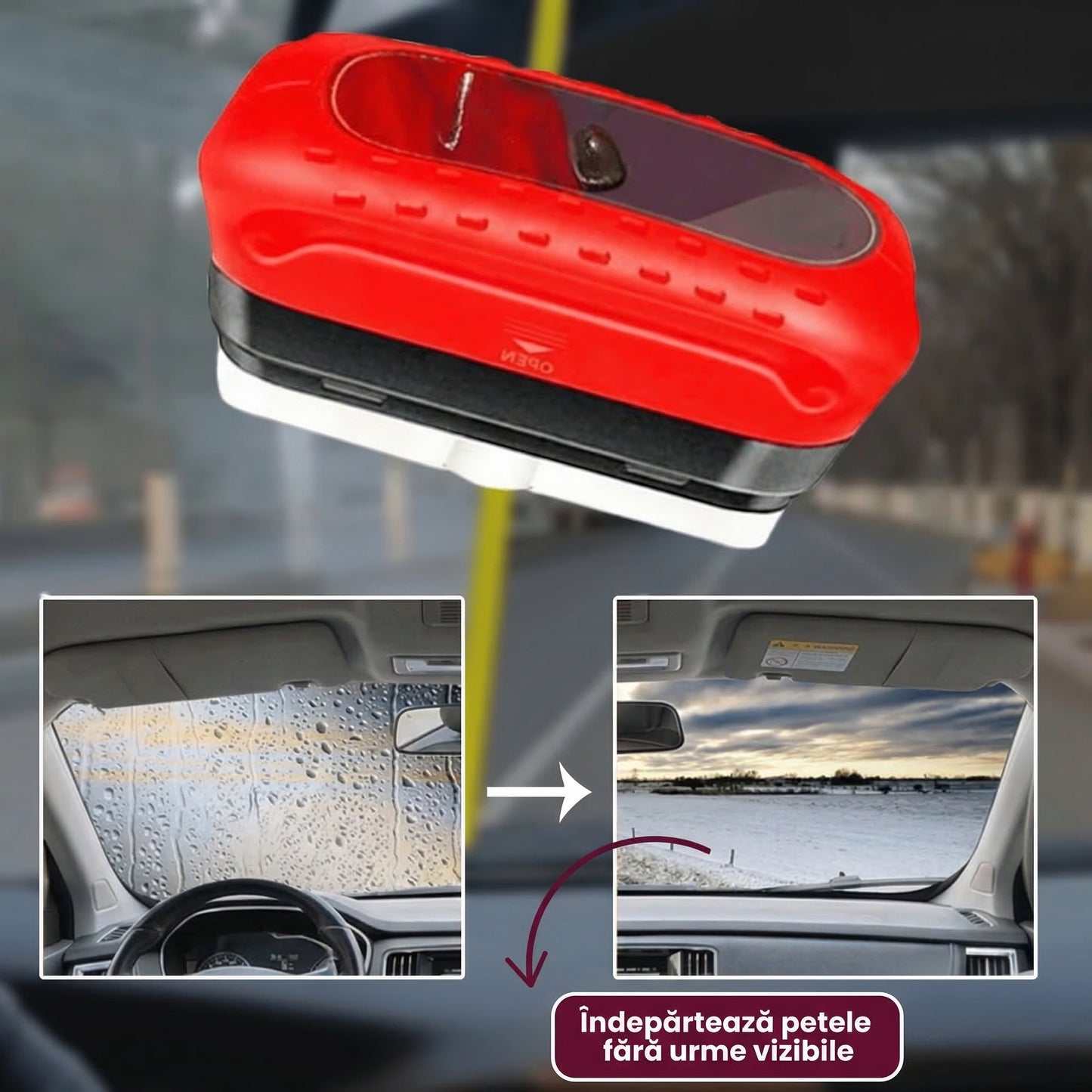 Burete Multifuncțional pentru Curățarea Geamurilor și Parbrizelor