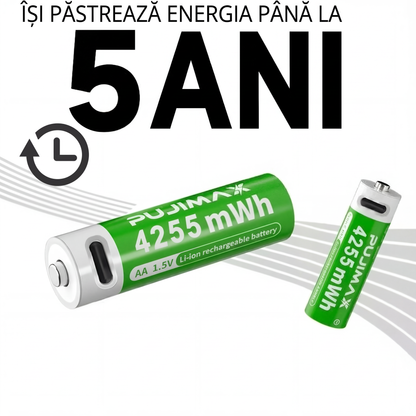 Set 4 Baterii Reîncărcabile
