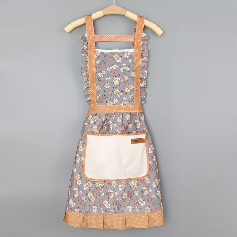 Sort floral cu dantela, Albastru