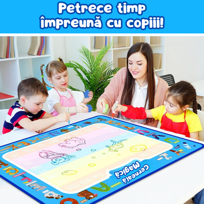 Covoraș Magic™ – Set pentru Desen Fără Murdărie cu Apă + 7 Markere Cadou