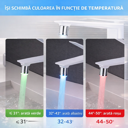 Cap de Robinet cu LED și Control de Temperatură