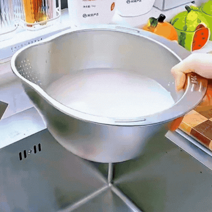 Bol din Oțel Inoxidabil pentru Spălarea Alimentelor