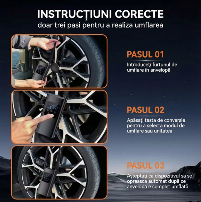 Pompă Electrică Portabilă pentru Mașină cu Fir