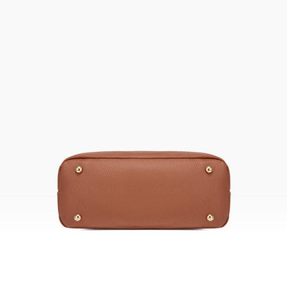 Set 6 Genti din Piele Ecologica, Model Granulat, Cognac