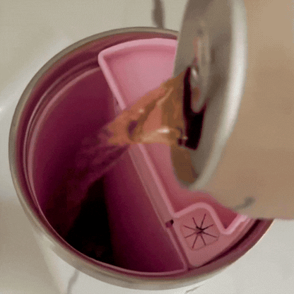 Separator Dublu din Silicon cu Capac pentru Pahar