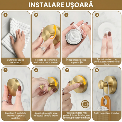 Cârlig cu Ventuză Detașabil