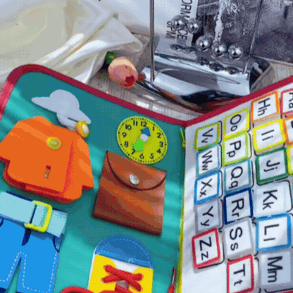 Jucărie Educativă Tip Montessori - Cărticica-Gentuță cu Activități