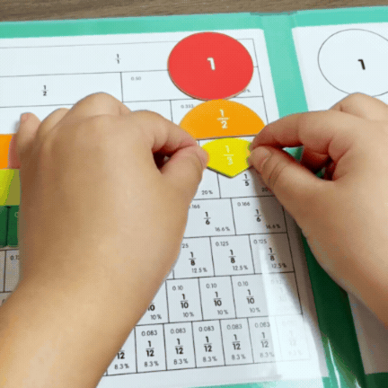 Carte pentru Copii Puzzle cu Fracții