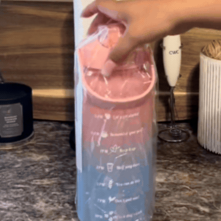 Set 3 Sticle Apă Motivațională Shaker Fitness - 2L, 0.7L, 0.3L