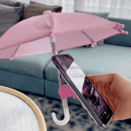Suport pentru Telefon cu Umbrelă și Protecție Anti-Reflex, Prindere pentru Exterior, Rezistent la Ploaie