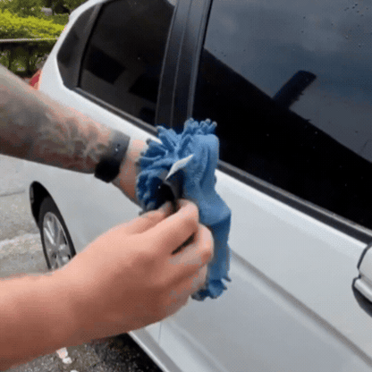 Buretele Magic - Mănuși Spălare Auto din Microfibra Albastră cu Burete