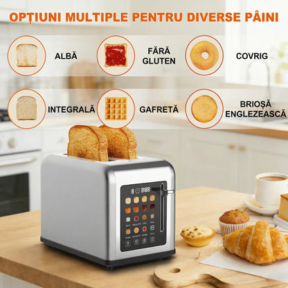 Prăjitor de Pâine Smart cu Touch – 2 Felii, Sloturi Largi și Prăjire Uniformă
