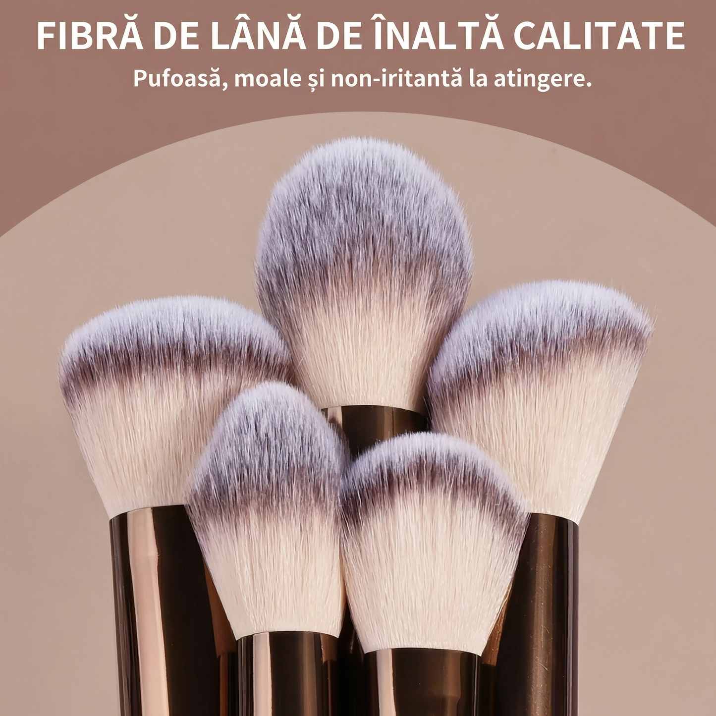 Set de 13 Pensule de Machiaj din Tub de Aluminiu + Geantă de Depozitare