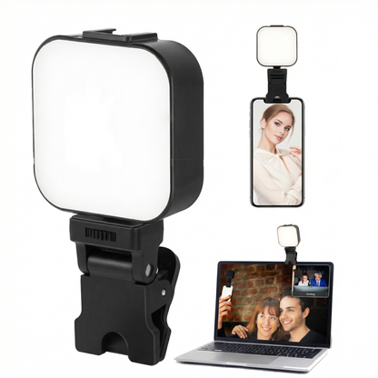 Lampă LED Profesională cu Clemă, 72 LED, 5 Moduri de Lumină, Ideală pentru Selfie & Video