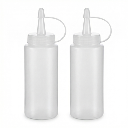 Set de 2 Sticle din Plastic pentru Sosuri, 200ml