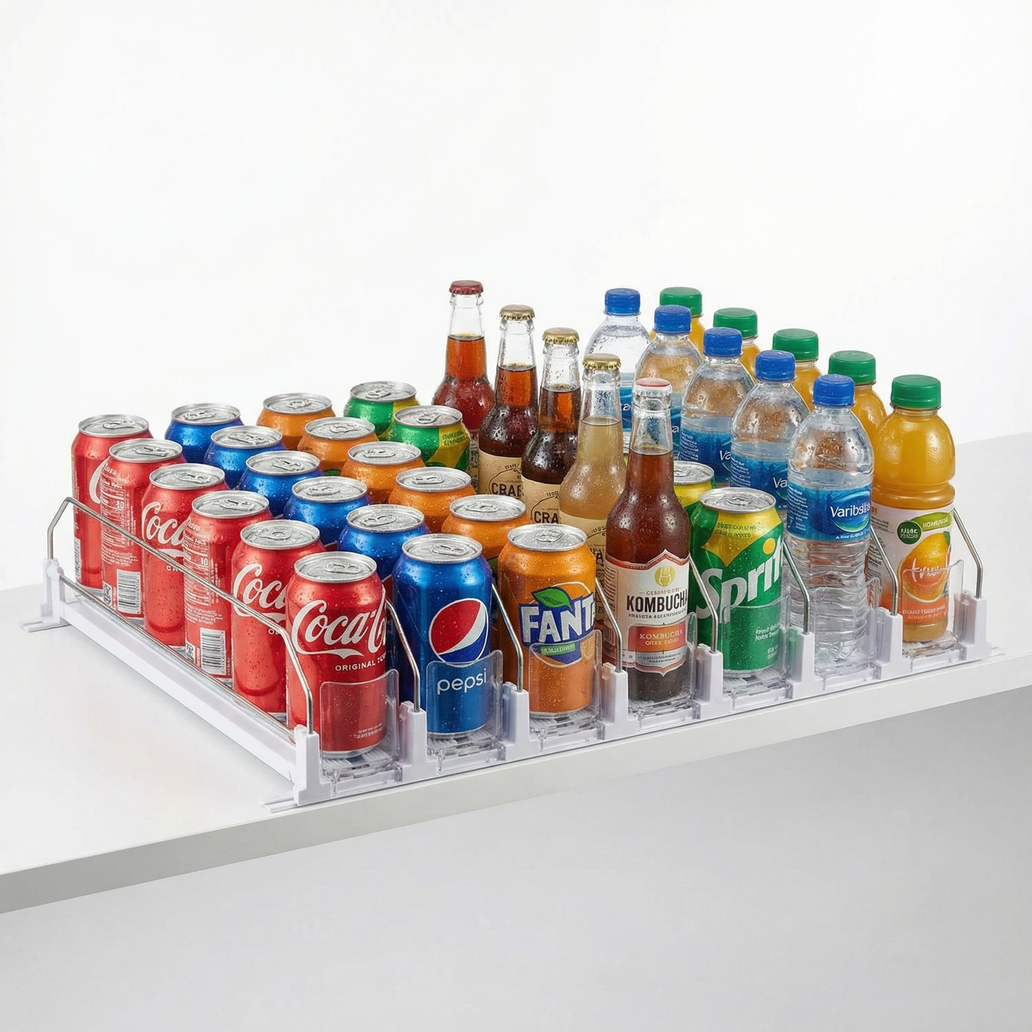 Organizator Reglabil pentru Sticle și Doze, 6 Niveluri