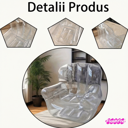Fotoliu Gonflabil cu Spațiu de Depozitare pentru Plușuri