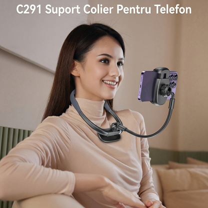 Suport Telefon Tip Colier din Silicon Lichid cu Conexiune Magnetică – Strat Moale Premium