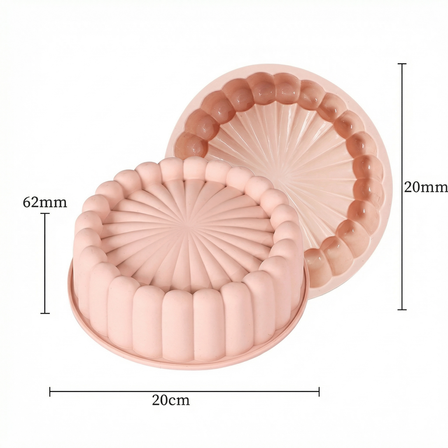 Formă de Copt Rotundă din Silicon – Rezistentă la Cuptor și Congelator, 20 cm
