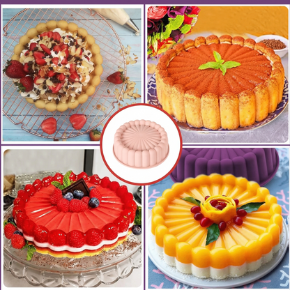 Formă de Copt Rotundă din Silicon – Rezistentă la Cuptor și Congelator, 20 cm