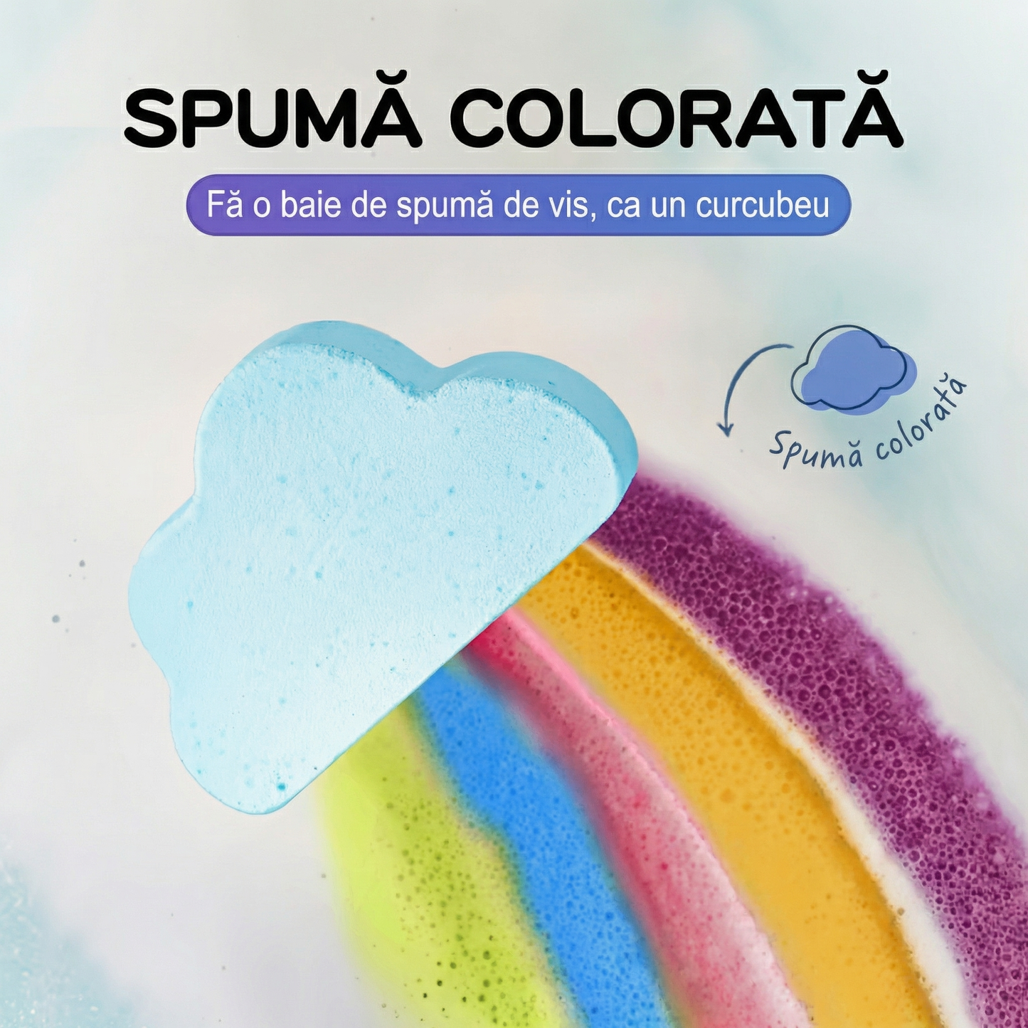 Bombă de Baie Nor și Curcubeu Albastru