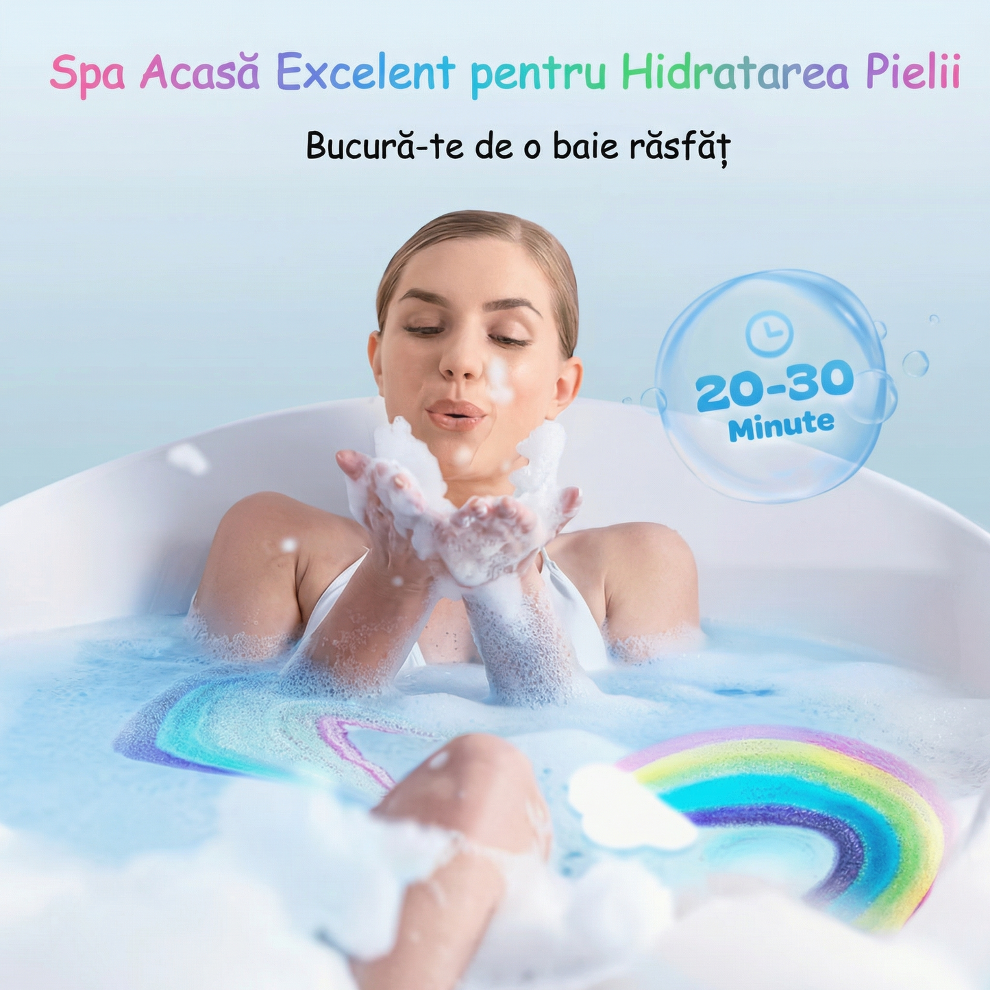 Bombă de Baie Nor și Curcubeu Albastru