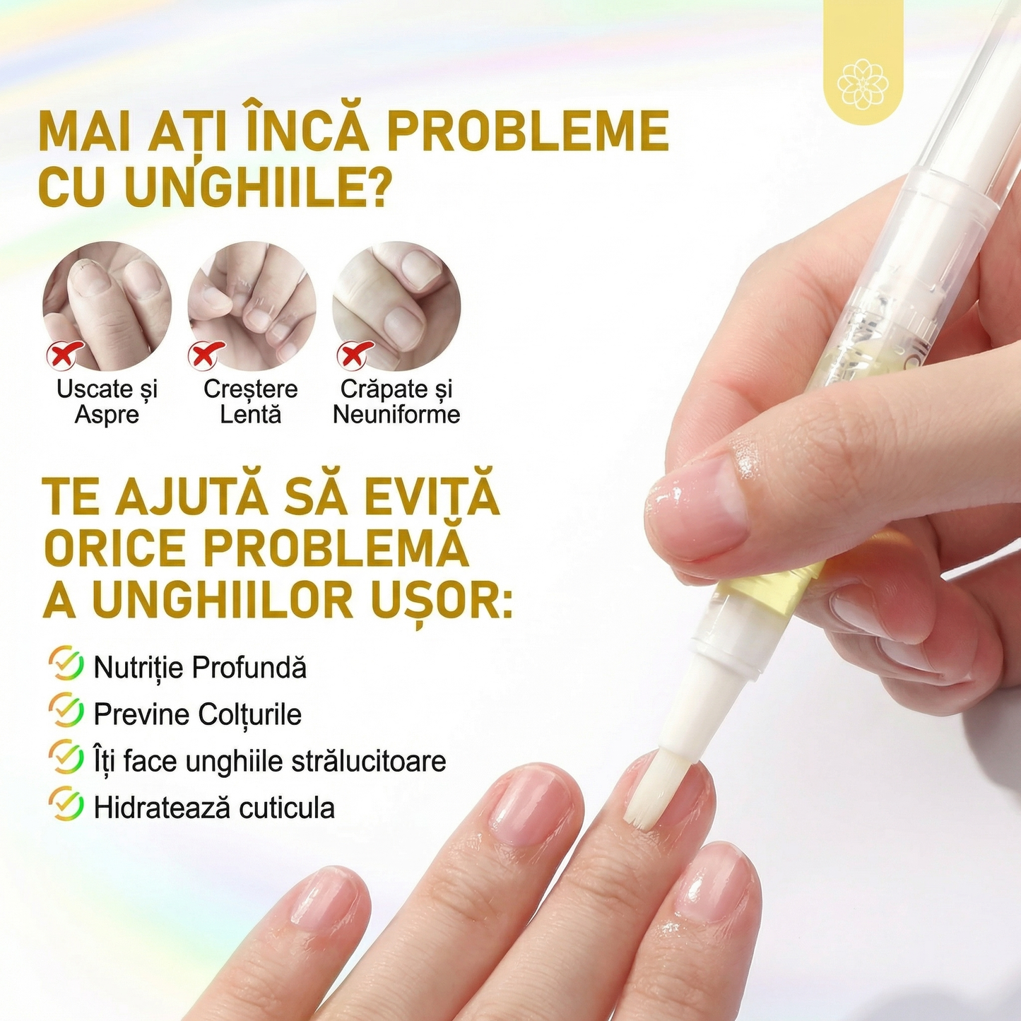 Ulei pentru Cuticule cu Pensulă pentru Aplicare