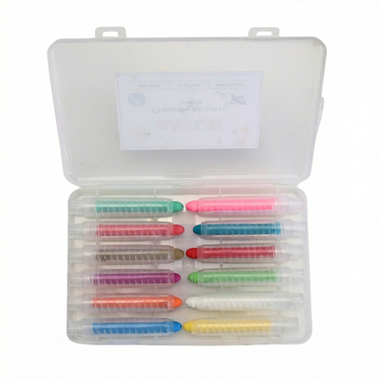 Set 12 Creioane cu Creta Lavabila Non-Toxice