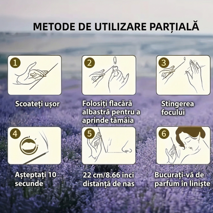 Bețișoare Parfumate cu Lavandă – Tămâie Premium pentru Relaxare și Aromaterapie