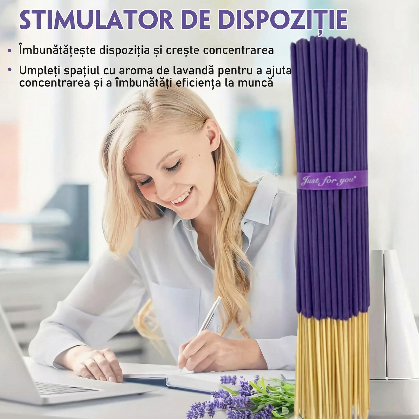Bețișoare Parfumate cu Lavandă – Tămâie Premium pentru Relaxare și Aromaterapie