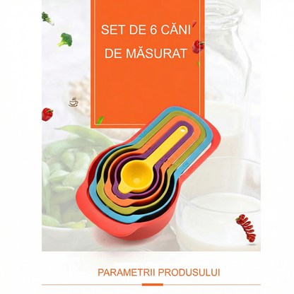 Set 6 Cupe de Măsură din Plastic