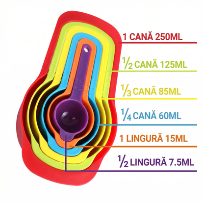 Set 6 Cupe de Măsură din Plastic