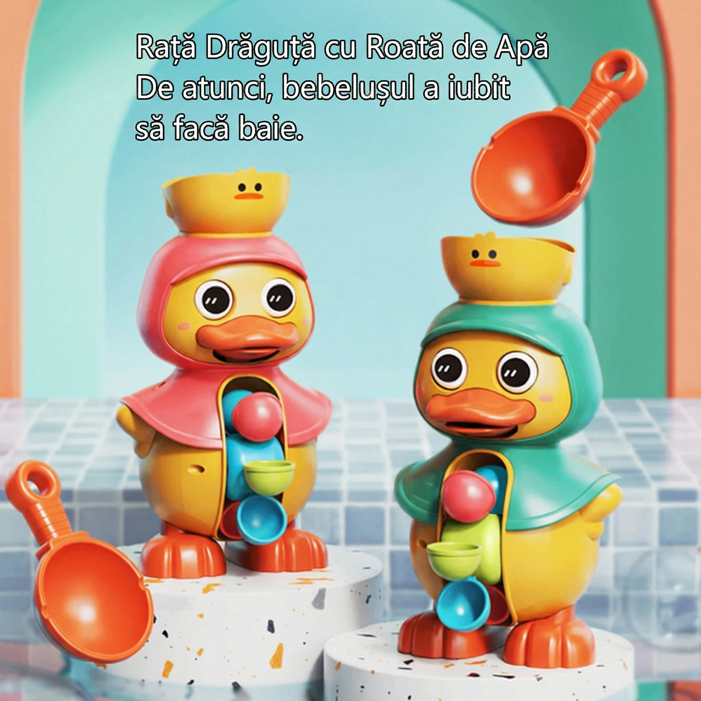 Rățușca Veselă – Jucărie de Baie Educativă