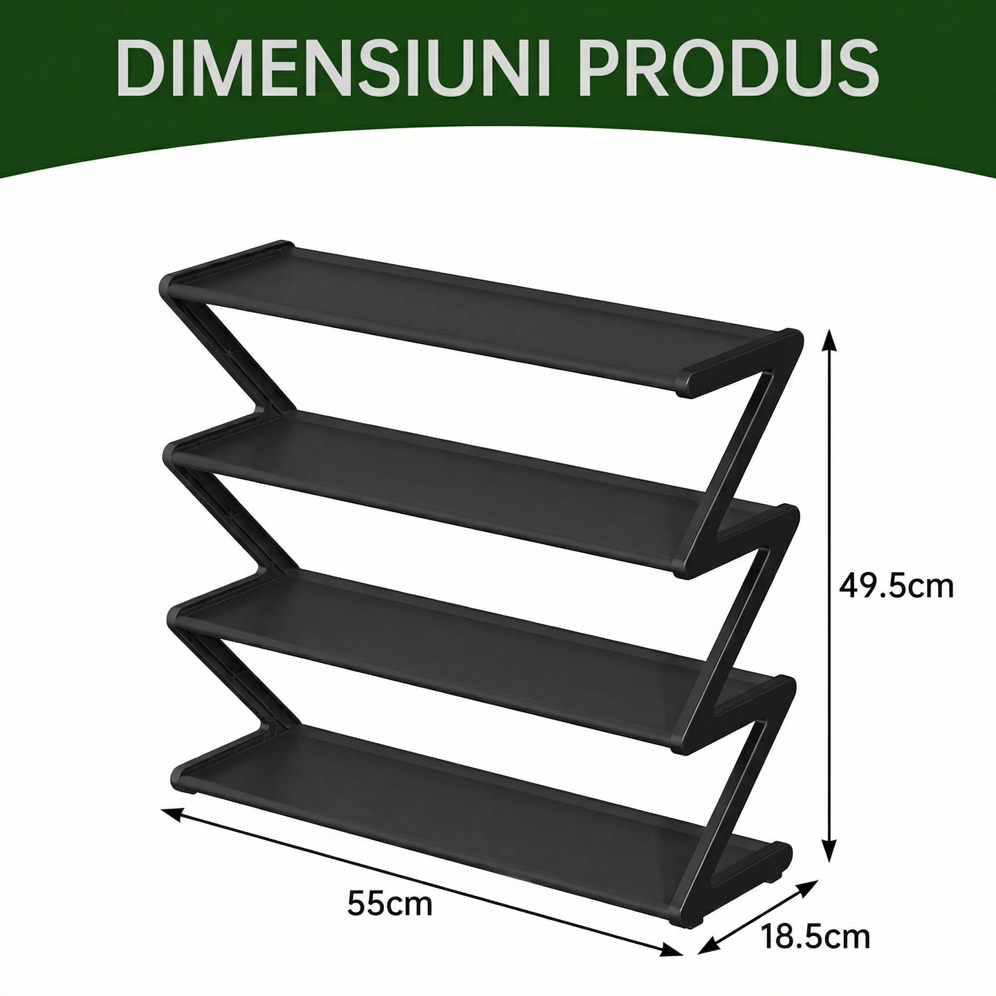 Organizator pentru Pantofi cu 4 Niveluri din Inox