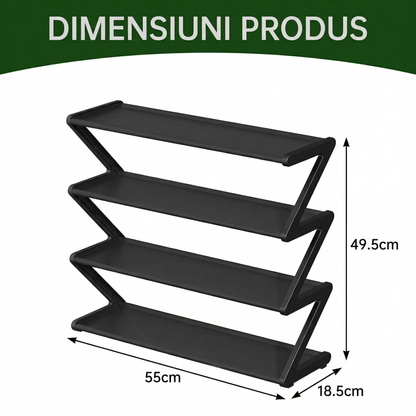 Organizator pentru Pantofi cu 4 Niveluri din Inox