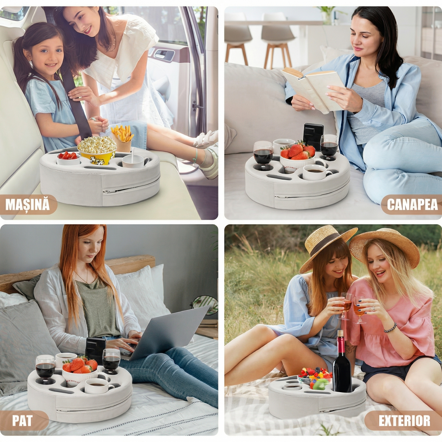 Suport Multifuncțional pentru Canapea – Organizator pentru Băuturi și Accesorii