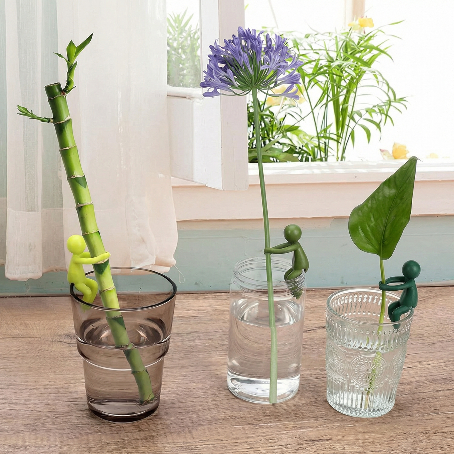 Set 6 Suporturi pentru Îndreptarea Plantelor Hidroponice – Figurine Decorative pentru Ghivece și Birou